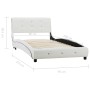 Bettgestell aus weißem Kunstleder, 90 x 200 cm von vidaXL, Betten und Lattenroste - Ref: Foro24-280312, Preis: 208,66 €, Raba...