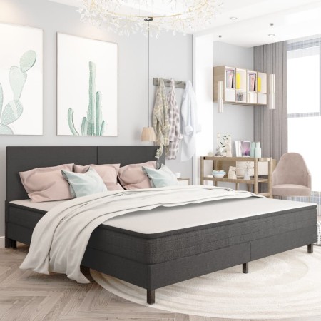 Box Spring bed frame gray fabric 200x200 cm by vidaXL, Beds and slatted bases - Ref: Foro24-287459, Price: 157,94 €, Discount: %
