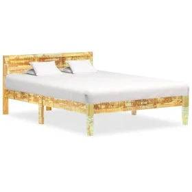 Recycled solid wood bed frame 120x200 cm by vidaXL, Beds and slatted bases - Ref: Foro24-288435, Price: 126,90 €, Discount: %