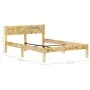 Recycled solid wood bed frame 120x200 cm by vidaXL, Beds and slatted bases - Ref: Foro24-288435, Price: 126,90 €, Discount: %