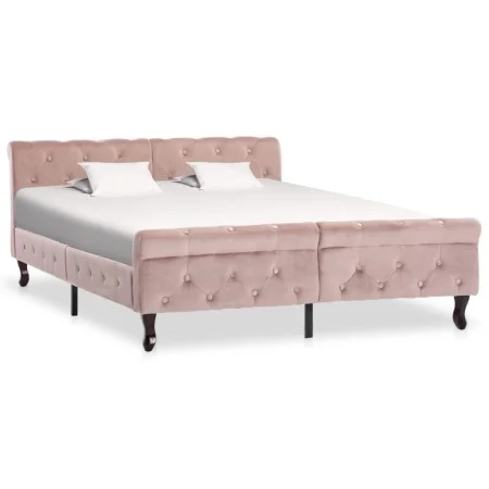 Bettgestell aus rosafarbenem Samt, 140 x 200 cm von vidaXL, Betten und Lattenroste - Ref: Foro24-288567, Preis: 386,92 €, Rab...