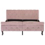 Estructura de cama de terciopelo rosa 140x200 cm de vidaXL, Camas y somieres - Ref: Foro24-288567, Precio: 394,22 €, Descuent...