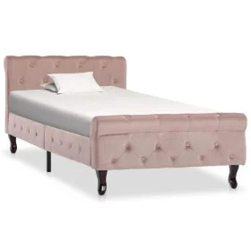 Bettgestell aus rosafarbenem Samt, 90 x 200 cm von vidaXL, Betten und Lattenroste - Ref: Foro24-288564, Preis: 268,56 €, Raba...