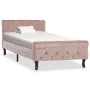 Bettgestell aus rosafarbenem Samt, 90 x 200 cm von vidaXL, Betten und Lattenroste - Ref: Foro24-288564, Preis: 268,56 €, Raba...