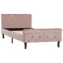 Bettgestell aus rosafarbenem Samt, 90 x 200 cm von vidaXL, Betten und Lattenroste - Ref: Foro24-288564, Preis: 268,56 €, Raba...