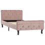 Estructura de cama de terciopelo rosa 90x200 cm de vidaXL, Camas y somieres - Ref: Foro24-288564, Precio: 244,76 €, Descuento: %