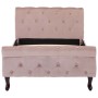 Estructura de cama de terciopelo rosa 90x200 cm de vidaXL, Camas y somieres - Ref: Foro24-288564, Precio: 244,76 €, Descuento: %