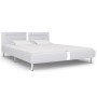 Bed frame with LED in white synthetic leather 180x200 cm by vidaXL, Beds and slatted bases - Ref: Foro24-280855, Price: 216,7...