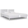 Bed frame with LED in white synthetic leather 180x200 cm by vidaXL, Beds and slatted bases - Ref: Foro24-280855, Price: 213,4...
