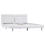Estructura de cama con LED de cuero sintético blanco 180x200 cm de vidaXL, Camas y somieres - Ref: Foro24-280855, Precio: 213...