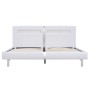 Bed frame with LED in white synthetic leather 180x200 cm by vidaXL, Beds and slatted bases - Ref: Foro24-280855, Price: 216,7...