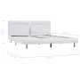 Bed frame with LED in white synthetic leather 180x200 cm by vidaXL, Beds and slatted bases - Ref: Foro24-280855, Price: 213,4...