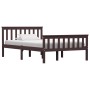 Estructura de cama madera maciza pino marrón oscuro 120x200 cm de vidaXL, Camas y somieres - Ref: Foro24-283234, Precio: 121,...