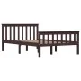 Estructura de cama madera maciza pino marrón oscuro 120x200 cm de vidaXL, Camas y somieres - Ref: Foro24-283234, Precio: 119,...