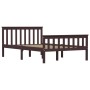 Estructura de cama madera maciza pino marrón oscuro 120x200 cm de vidaXL, Camas y somieres - Ref: Foro24-283234, Precio: 121,...