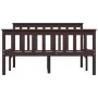 Estructura de cama madera maciza pino marrón oscuro 120x200 cm de vidaXL, Camas y somieres - Ref: Foro24-283234, Precio: 119,...