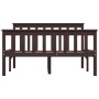 Estructura de cama madera maciza pino marrón oscuro 120x200 cm de vidaXL, Camas y somieres - Ref: Foro24-283234, Precio: 121,...