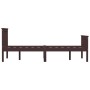 Estructura de cama madera maciza pino marrón oscuro 120x200 cm