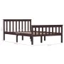 Estructura de cama madera maciza pino marrón oscuro 120x200 cm de vidaXL, Camas y somieres - Ref: Foro24-283234, Precio: 119,...