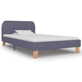 Light gray fabric bed frame 90x200 cm by vidaXL, Beds and slatted bases - Ref: Foro24-280871, Price: 89,70 €, Discount: %