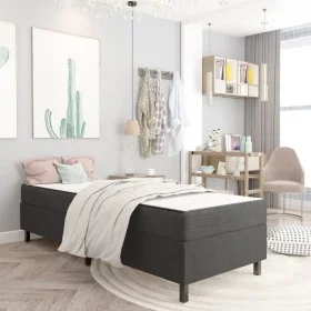 Box Spring bed frame gray fabric 80x200 cm by vidaXL, Beds and slatted bases - Ref: Foro24-287460, Price: 120,76 €, Discount: %