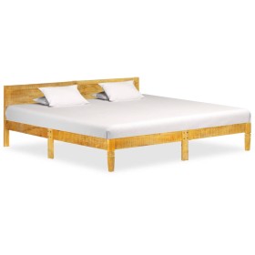 Solid mango wood bed frame 200 cm by vidaXL, Beds and slatted bases - Ref: Foro24-288434, Price: 162,89 €, Discount: %