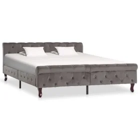 Grauer Samtbettrahmen 160x200 cm von vidaXL, Betten und Lattenroste - Ref: Foro24-288561, Preis: 328,60 €, Rabatt: %