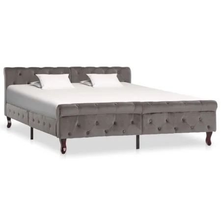 Gray velvet bed frame 160x200 cm by vidaXL, Beds and slatted bases - Ref: Foro24-288561, Price: 328,56 €, Discount: %