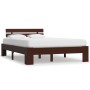 Estructura de cama madera maciza pino marrón oscuro 140x200 cm de vidaXL, Camas y somieres - Ref: Foro24-283175, Precio: 110,...
