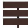 Dark brown solid pine wood bed frame 140x200 cm by vidaXL, Beds and slatted bases - Ref: Foro24-283175, Price: 110,42 €, Disc...
