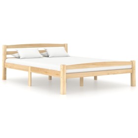 Estructura de cama de madera maciza de pino 120x200 cm