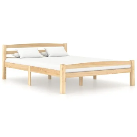 Estructura de cama de madera maciza de pino 120x200 cm de vidaXL, Camas y somieres - Ref: Foro24-322063, Precio: 113,11 €, De...