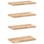 Estantes flotantes 4 uds madera acacia sin tratar 60x20x2 cm