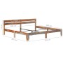 Estructura de cama de madera maciza de sheesham 200x200 cm de vidaXL, Camas y somieres - Ref: Foro24-288414, Precio: 170,83 €...