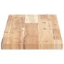 Estantes flotantes 2 uds madera acacia sin tratar 80x20x2 cm