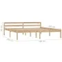 Solid pine wood bed frame 180x200 cm by vidaXL, Beds and slatted bases - Ref: Foro24-283195, Price: 148,60 €, Discount: %