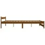 Honey brown solid pine wood bed frame 160x200 cm by vidaXL, Beds and slatted bases - Ref: Foro24-322009, Price: 119,79 €, Dis...