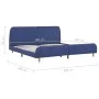 Blauer Stoffbettrahmen 180x200 cm von vidaXL, Betten und Lattenroste - Ref: Foro24-280930, Preis: 203,07 €, Rabatt: %