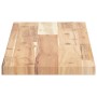 Estante flotante madera maciza de acacia sin tratar 100x20x2 cm
