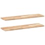 Estantes flotantes 2 uds madera acacia sin tratar 100x20x2 cm