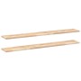 Estantes flotantes 2 uds madera acacia sin tratar 120x20x2 cm