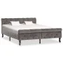 Estructura de cama de terciopelo gris 140x200 cm de vidaXL, Camas y somieres - Ref: Foro24-288560, Precio: 314,16 €, Descuent...