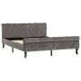 Estructura de cama de terciopelo gris 140x200 cm de vidaXL, Camas y somieres - Ref: Foro24-288560, Precio: 314,16 €, Descuent...