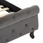 Estructura de cama de terciopelo gris 140x200 cm de vidaXL, Camas y somieres - Ref: Foro24-288560, Precio: 314,16 €, Descuent...