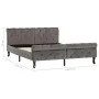 Estructura de cama de terciopelo gris 140x200 cm de vidaXL, Camas y somieres - Ref: Foro24-288560, Precio: 314,16 €, Descuent...