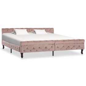 Bettgestell aus rosafarbenem Samt, 200 x 200 cm von vidaXL, Betten und Lattenroste - Ref: Foro24-288570, Preis: 367,46 €, Rab...