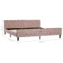 Estructura de cama de terciopelo rosa 200x200 cm de vidaXL, Camas y somieres - Ref: Foro24-288570, Precio: 361,91 €, Descuent...
