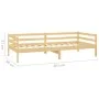Sofa bed with solid pine wood mattress 90x200 cm by vidaXL, Beds and slatted bases - Ref: Foro24-3083559, Price: 275,94 €, Di...