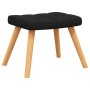 Sillón de relax con reposapiés tela negro