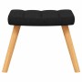 Sillón de relax con reposapiés tela negro